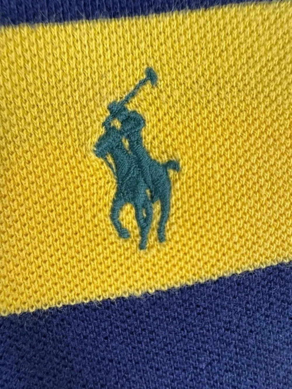 Polo Ralph Lauren Classic Fit Polo Yellow & Blue stripe Large